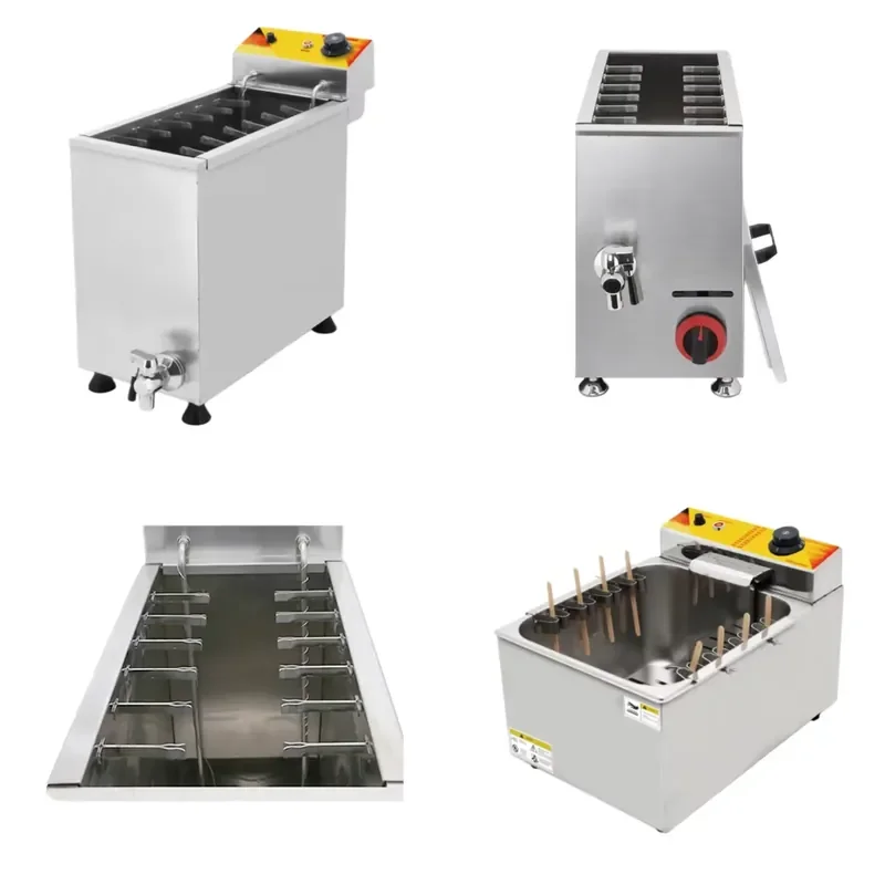 2026 Electric Deep Fryer Corn Dog Deep Fryer Hot Dog Stick Deep Fryer Household French Fries Food Processing