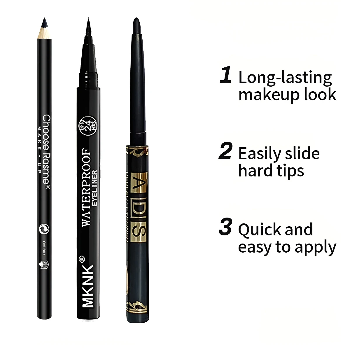 30Pcs Waterproof Lasting Liquid Eyeliner Wholesale No Ink Leakage Smooth Quick-Dry Black Coffee Eyeliner Gel Non-fading Makeup