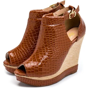 Frauen Sandale geschlossene High Heels Anabela 3013 Komfort 12 Hauptverkäufe Sadalha Anabela - №9