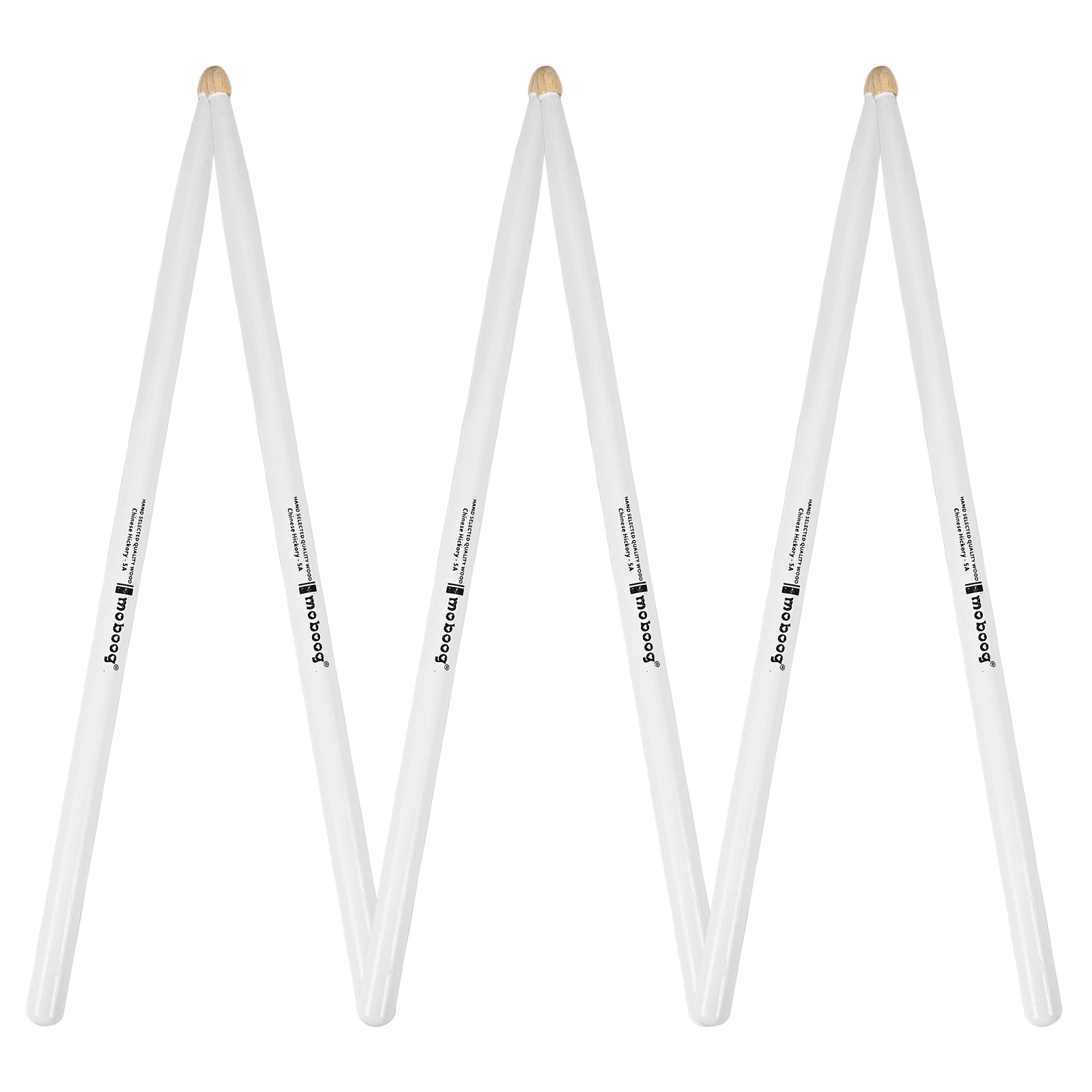 

3Pairs White Walnut Drumsticks 5A Durable Children Drum Practice Cafe Concerts Percussion Instruments Accessories
