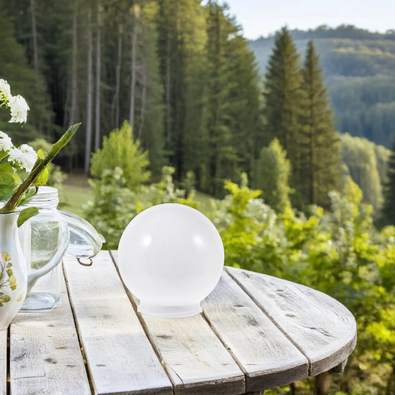 球形ランプシェードアクリルグローブライトカバー壁掛け器具交換用ポストシェード屋外ガーデン防水