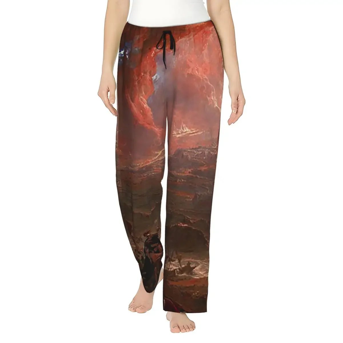 The Destruction Of Pompeii And Herculaneum - John Martin 1822 Women Pajama Pants Lounge Sleep Sleepwear Bottoms with Pockets