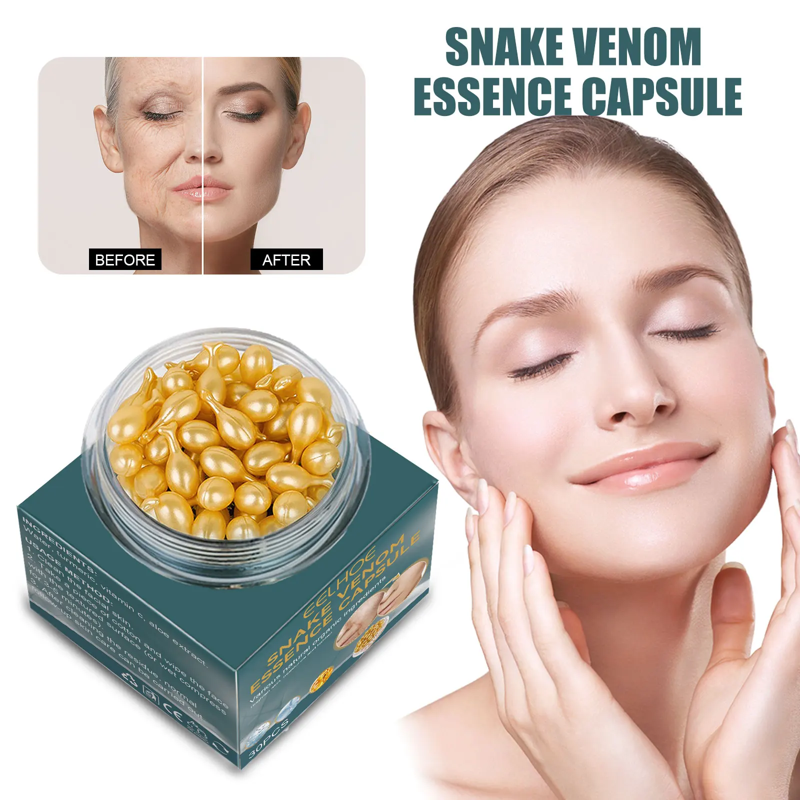 essence capsules tighten and lift skin, moisturize and brighten skin tone, fade fine lines and spots, facial skin care products