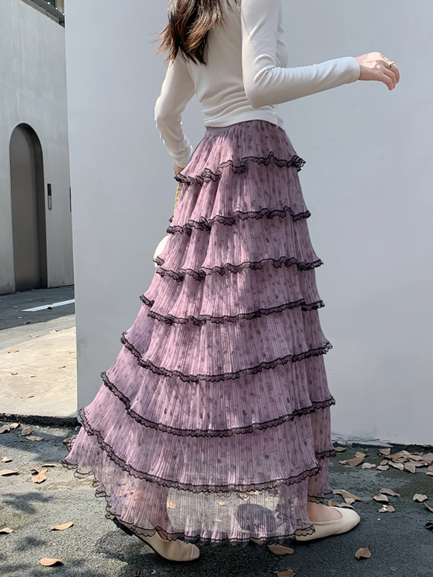 

Балетная юбка-пачка для женщин, новая коллекция ранней весны, фиолетовая, приталенная, пышная, в стиле «фея лунного света», с вышивкой, с высокой талией