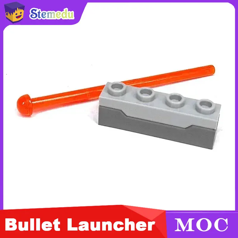 MOC Bullet Launcher Building Kit Compatible with 15301/15303 Military Series DIY Assembly Parts for Technical Shooting Toys