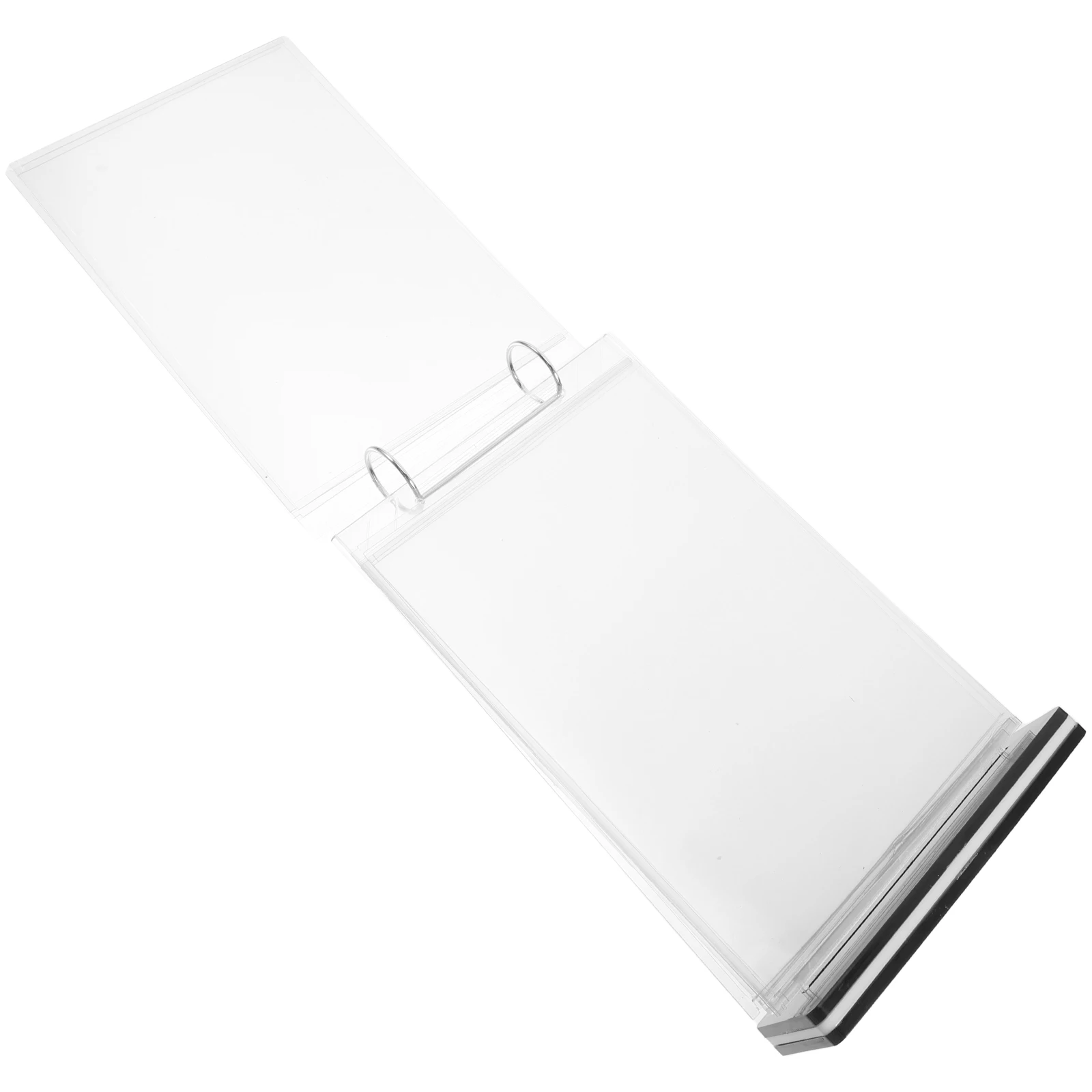 

6 Pages 12 Sides Clear Acrylic Sign Holder A5 Vertical Flip Menu Stand Double Sided Protection Desktop Table Organizer