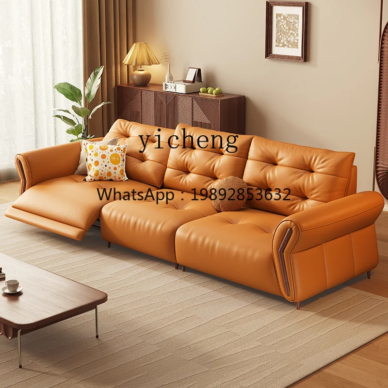 Y1  Electric Function Sofa Modern Italian Light Luxury Single Double First Class Space Capsule Leather Sofa