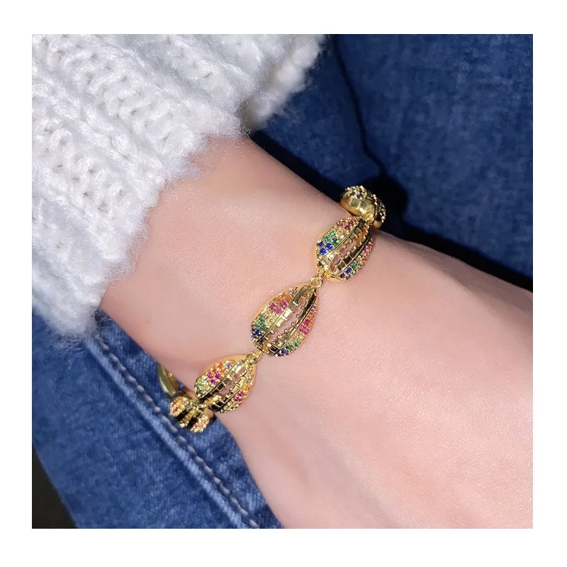 

Shell Copper Zircon Hand Lady Creative Bracelet Style New Fashion Hipster Accessories