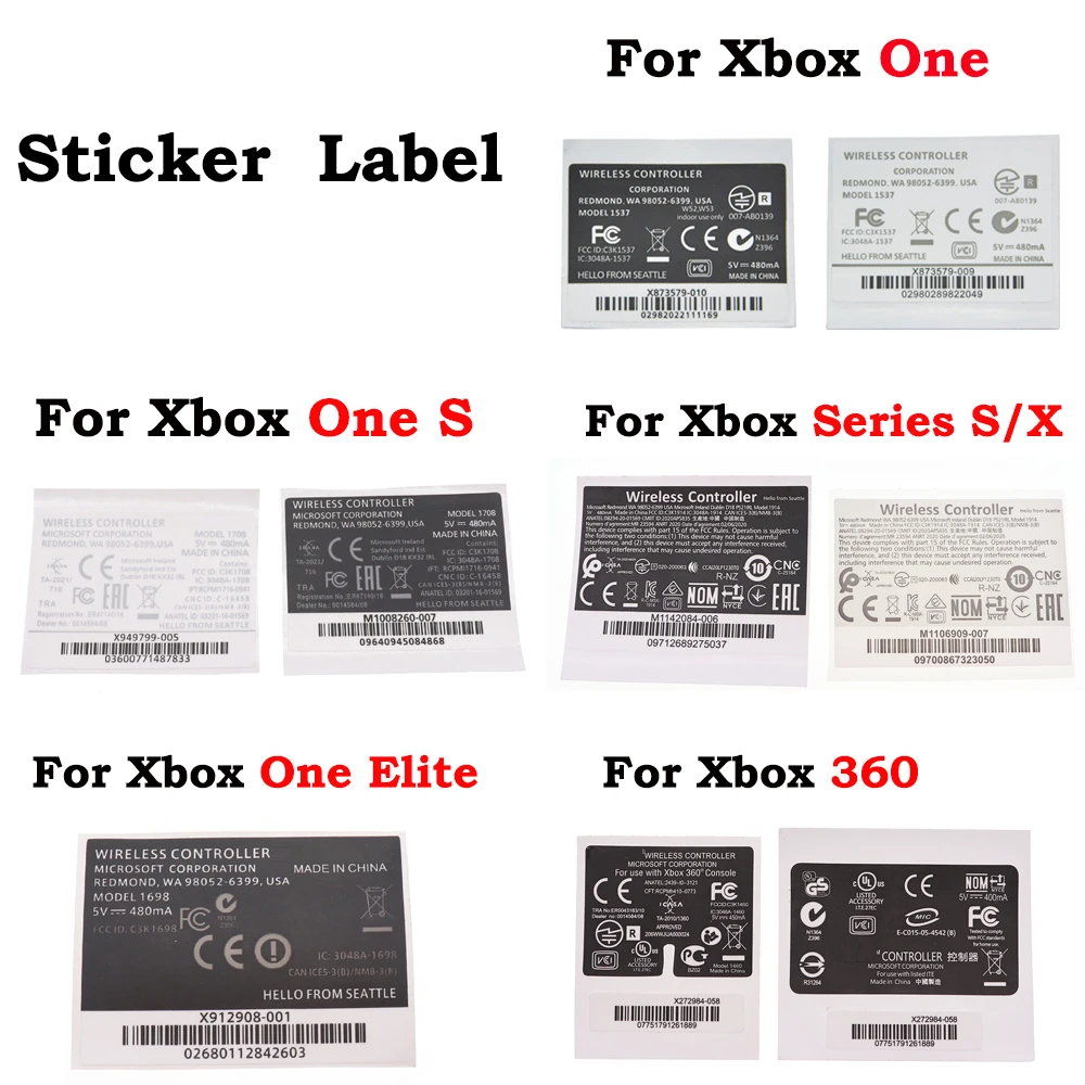 1 pcs For XBOX Series S/X Skin Sticker Stickers Skins For XBOX 360/ONE Slim S/Elite Handle Label Back Sticker Controller