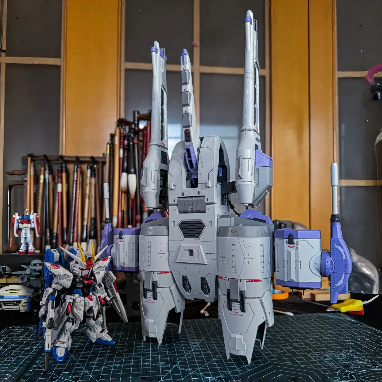 

MO YU DRIVING FORCE 1/144 Meteor Mobile Suit Action Figures Flying Backpack Equipment Embedded Assemble Model Toys With Light