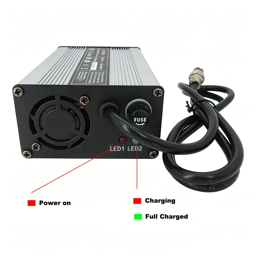60V 67.2V 5A Li-ion Fast Charger GX16 16S 60 Volt Lithium 20AH 30AH 40AH 50AH Battery Smart Chargers 3PIN IEC XLRM