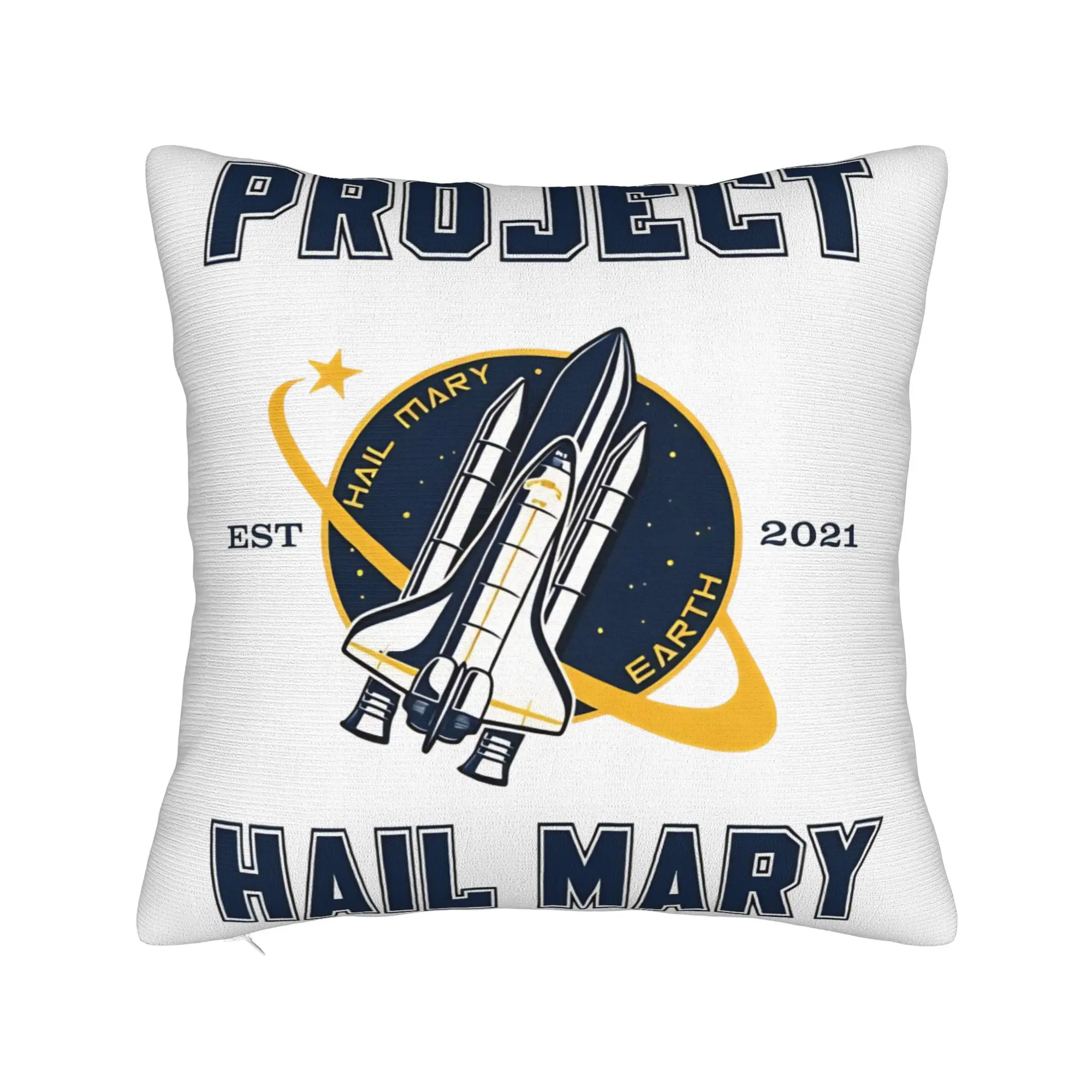 Project Hail Mary Rocky Amaze Jazz Hands EST 2021 Pillow Cover Pillow Case For Sofa Couch Bed Living Room Graphic Pillowcases