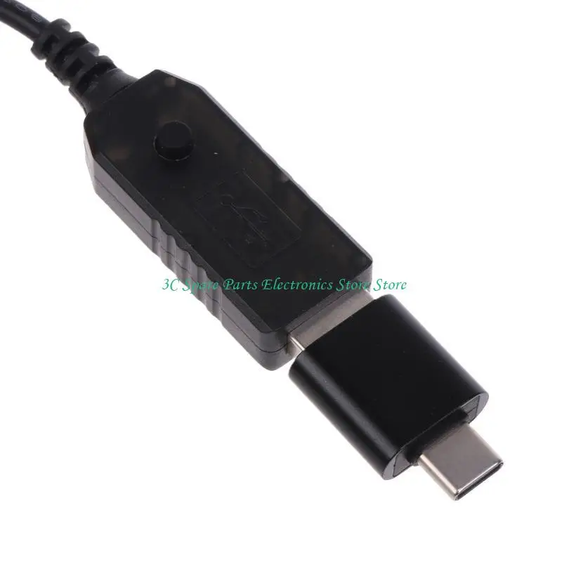 SZ 100cm QC3.0 USB C PD to 5V-12V 5.5x2.1mm Power Cord for Any 6V-12V Device