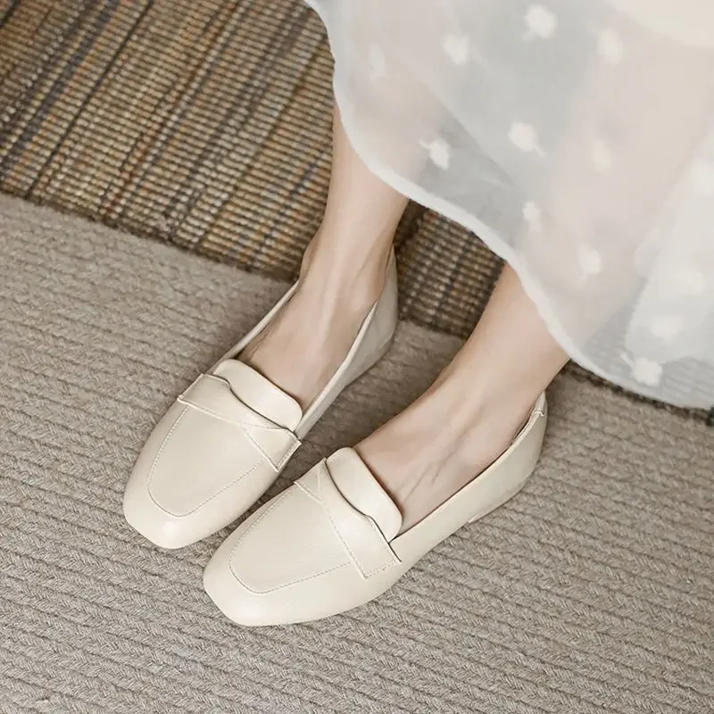 Woman Pumps Square Toe Casual Shoes For Women Low Heel Elegant Slip On Stylish Beau Today Offer Promotion Hot Price Fashion Sale