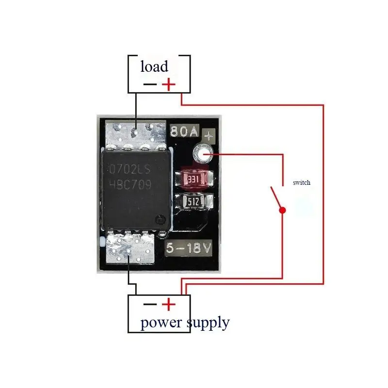 Mini-Hochleistungs-MOS-Auslöseschalter-Antriebsmodul, Feldeffekttransistor-PWM-Regulierungs-Elektronikschalter-Steuerplatine – Detail 4