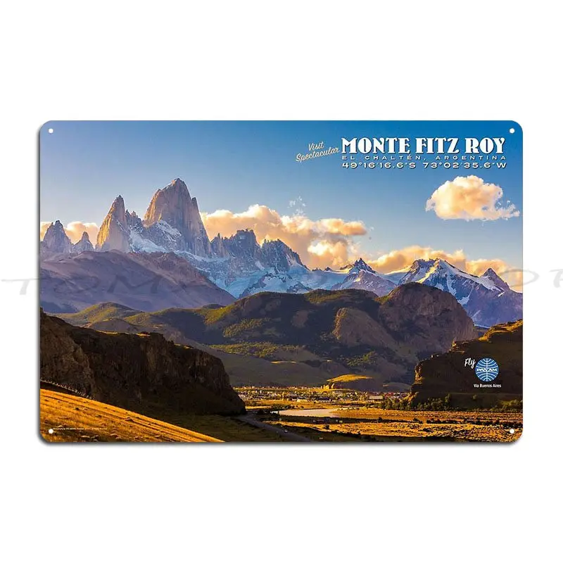 Vintage Style Monte Fitz Roy Metal Plaque Poster Living Room Club Bar Rusty Garage Designs Tin Sign Poster