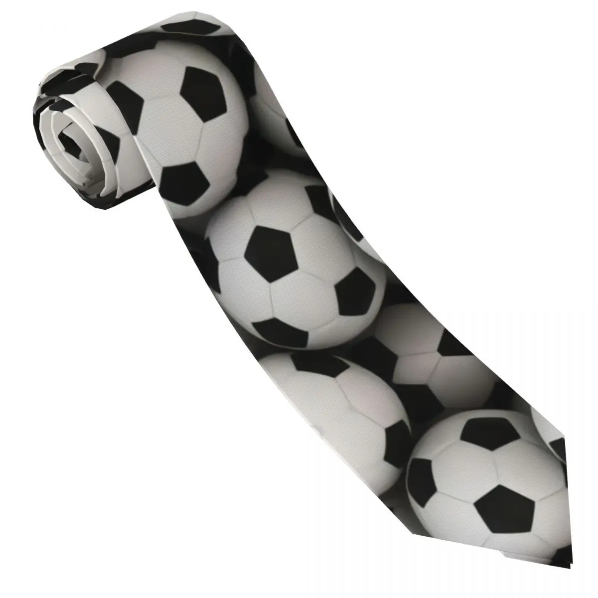 Mens Tie Slim Skinny Soccer Balls Sea Necktie Fashion Free Style Tie for Party Wedding