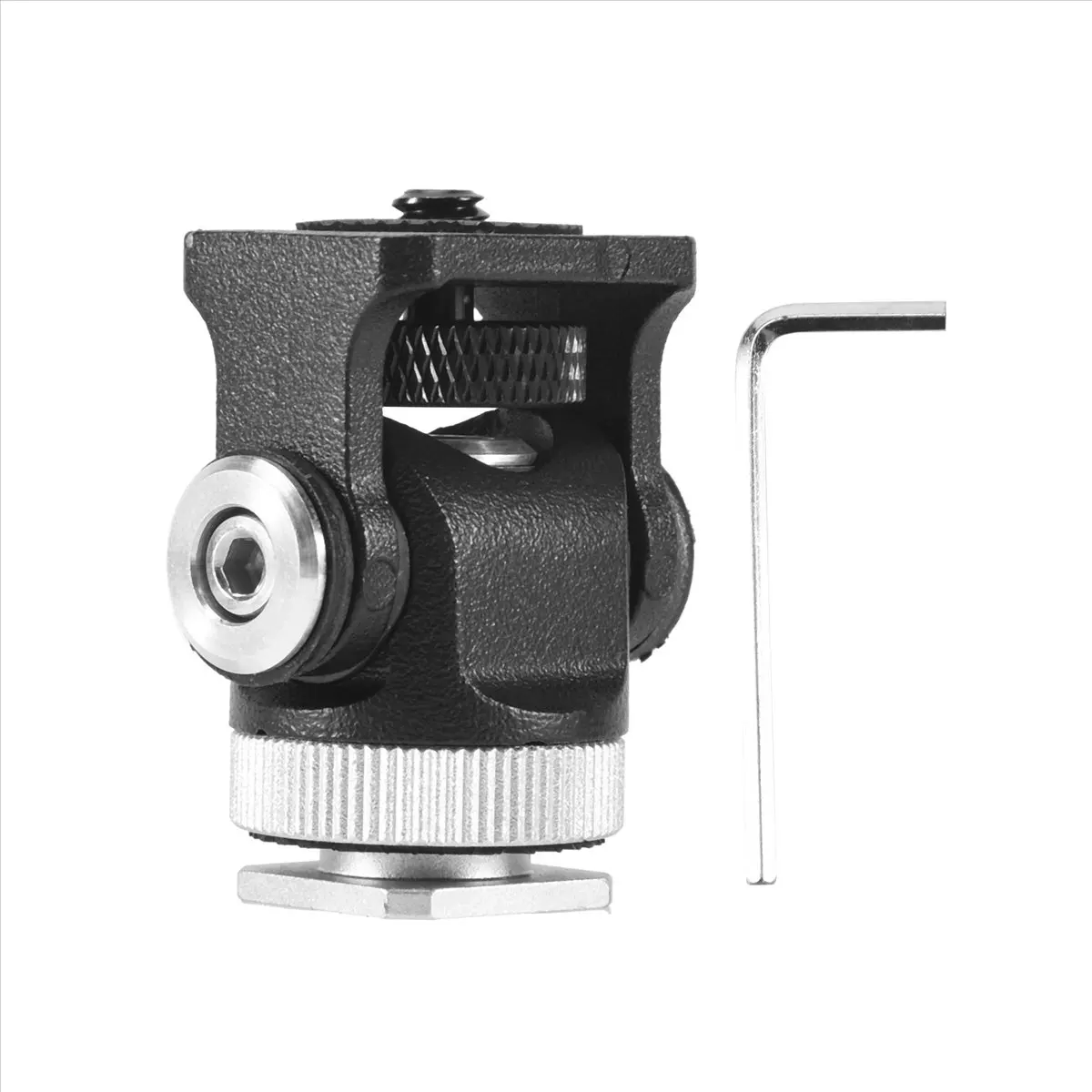 A14G Mini Hot Shoe Mount Monitor Microphone Flash Holder 1/4 Inch Screw Camera Bracket Tripod Head for Monitor Flash Camera Acce