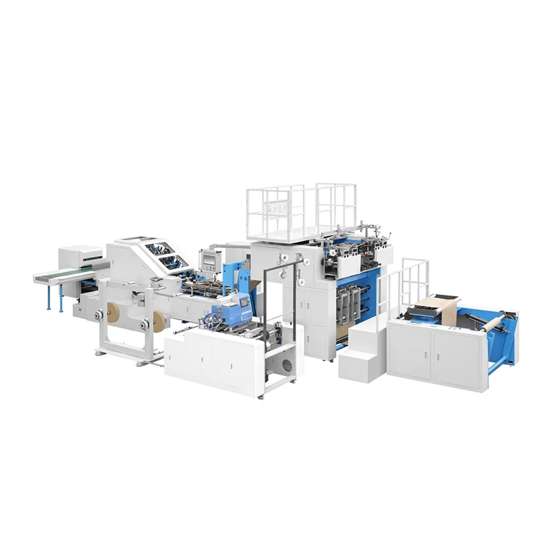 Square Bottom Paper Bag Making Machine 1Kg 2 Kg Maize Flour Paper Bag Packing Machine Paper Bag Printing Machine Digital