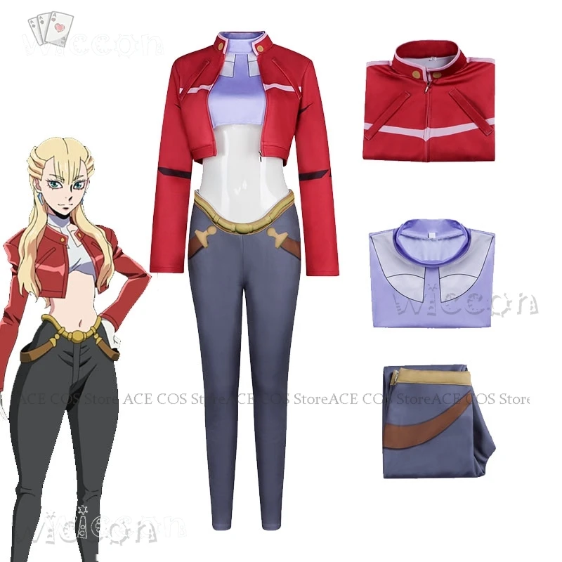 

2025 Anime Bullet B/B Baretto Cosplay Noah Costume Women 2025 July Anime Clothing Halloween Carnival Role PLay Outfit Coat Pants