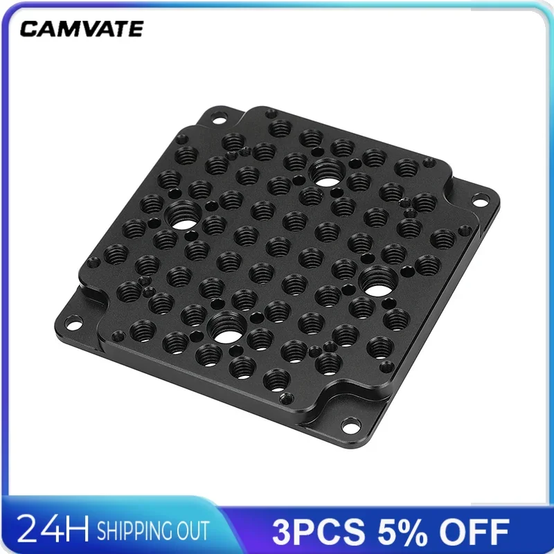 CAMVATE Aluminum Camera Cheese Mounting Plate Multipurpose Compatible With Standard 75mm VESA Mount For Camera / Monitor cage