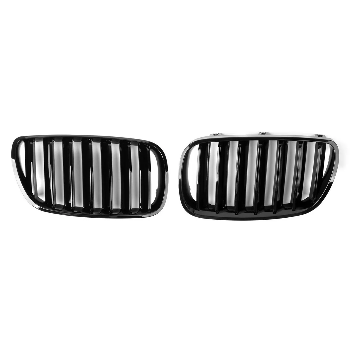 

1Pair Shiny Black Front Grille Bumper Kidney Grille for BMW E83 X3 LCI Facelift 2007-2010