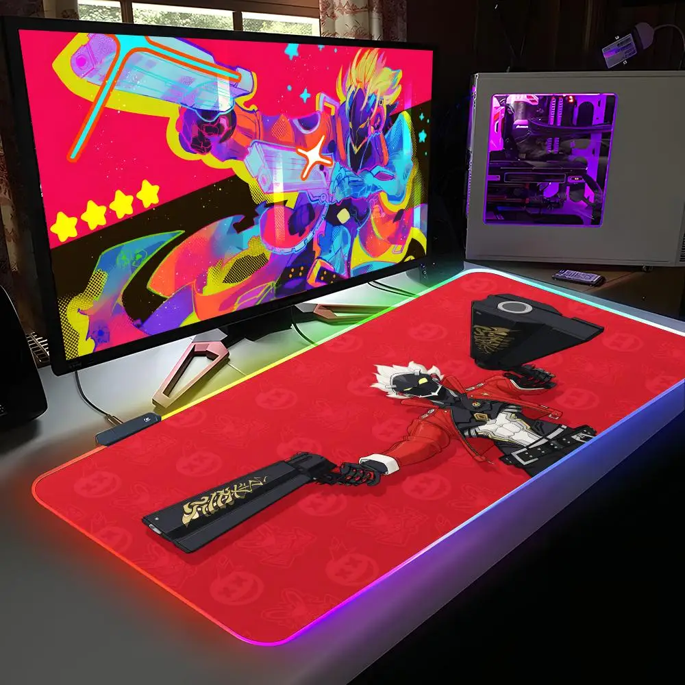 

Zenless Zone Zero Billy Kid Коврик для мыши RGB Резиновый компьютерный ноутбук Официальная игра Цветные киберспортивные Эстетический модный роскошный коврик