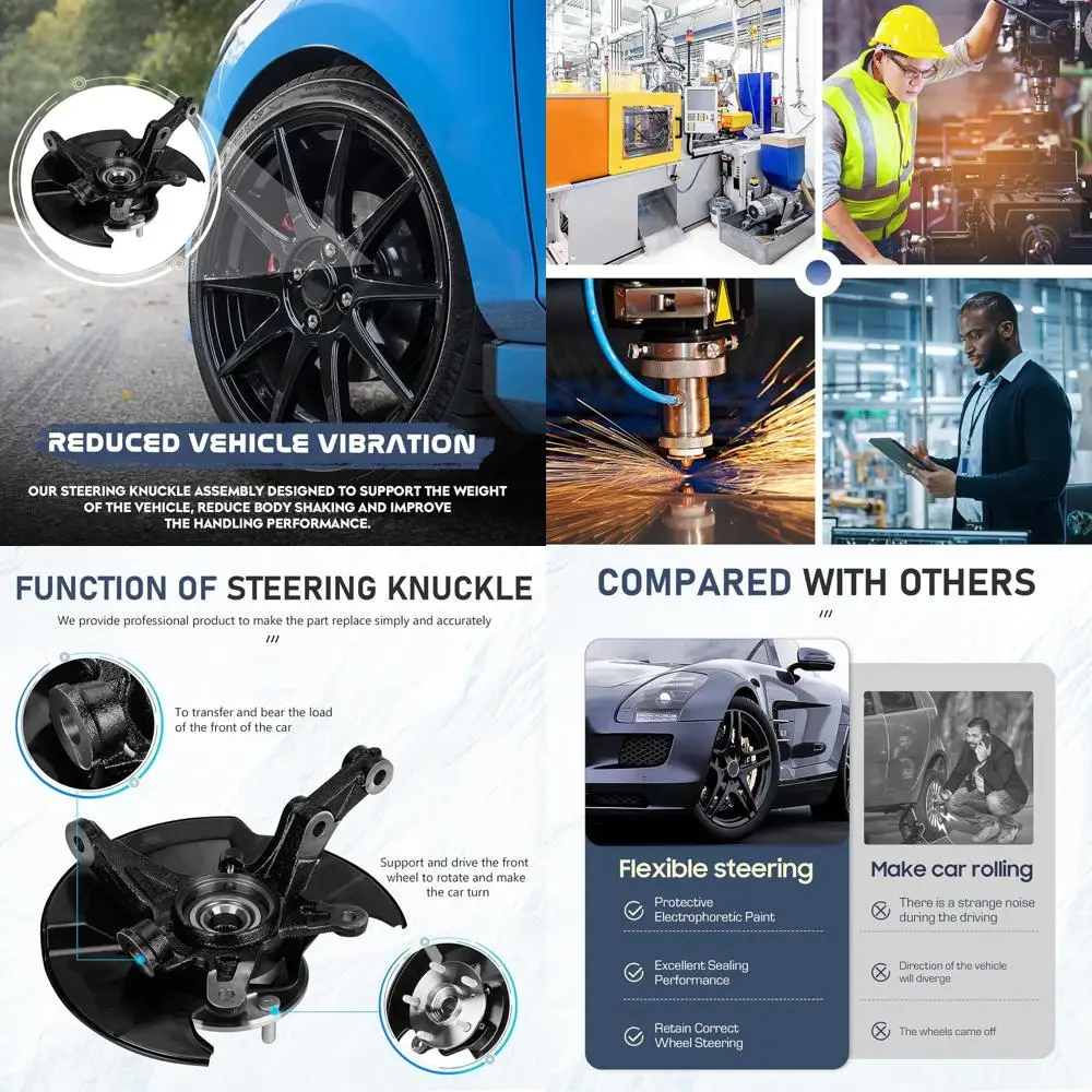 

Передний левый поворотный кулак и ступица подшипника колеса в сборе, подходит для Honda Civic 2006-2011 1.3L 1.8L (без модели Si/MUGEN Si, нет