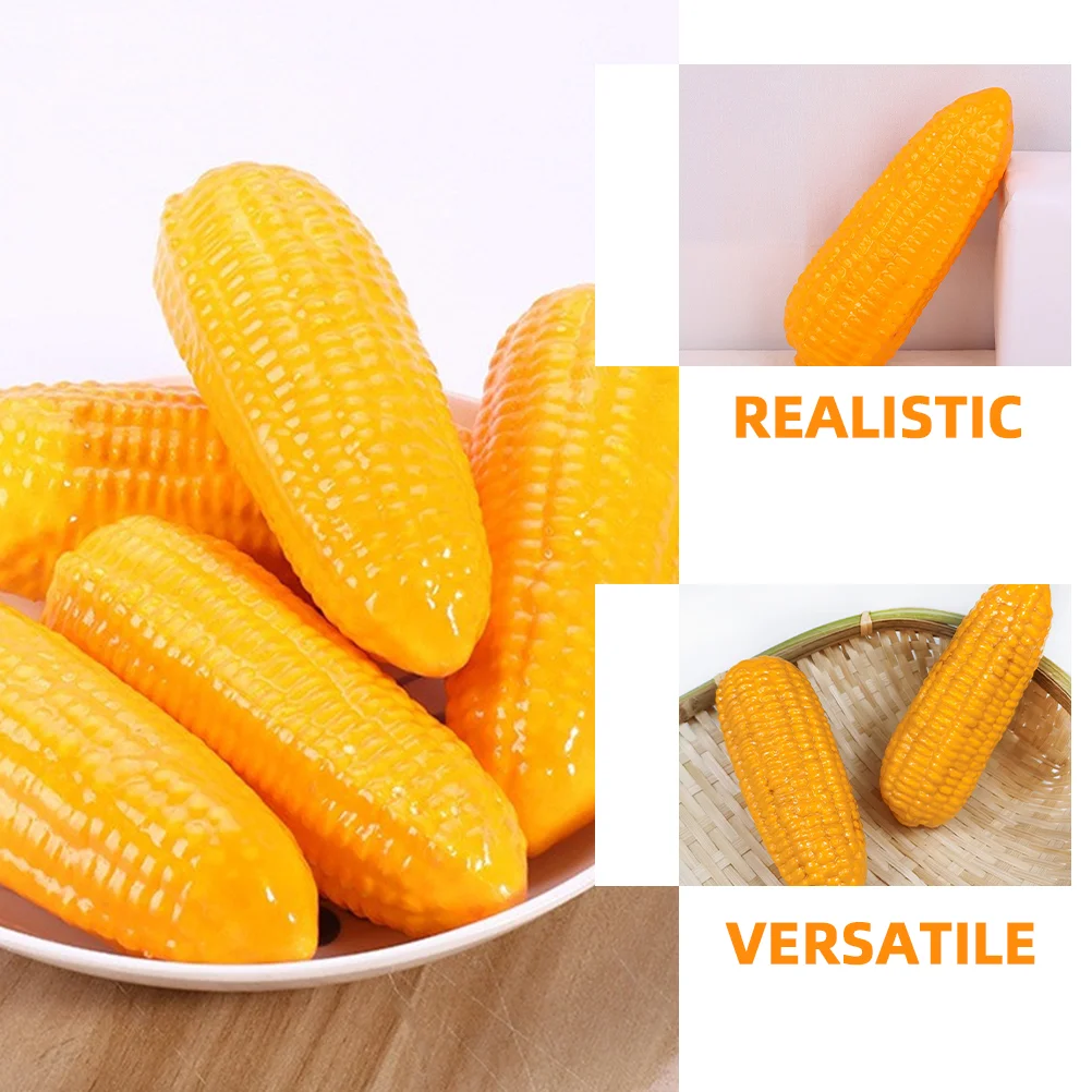 4 Pcs Artificial Apples Simulated Vegetable Model Plant Food Simulation Corn Orange