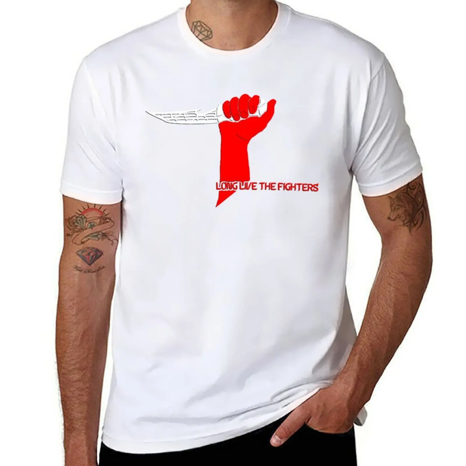 

Long Live The Fighters Fitted T-Shirt mens graphic t shirts t shirt man casual T-Shirt