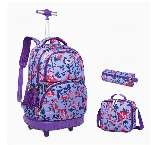 set-di-zaini-trolley-da-scuola-per-bambini-impermeabili-con-ruote-da-18-pollici-zaino-da-viaggio-per-bambini-set-da-3-pezzi-per-ragazze