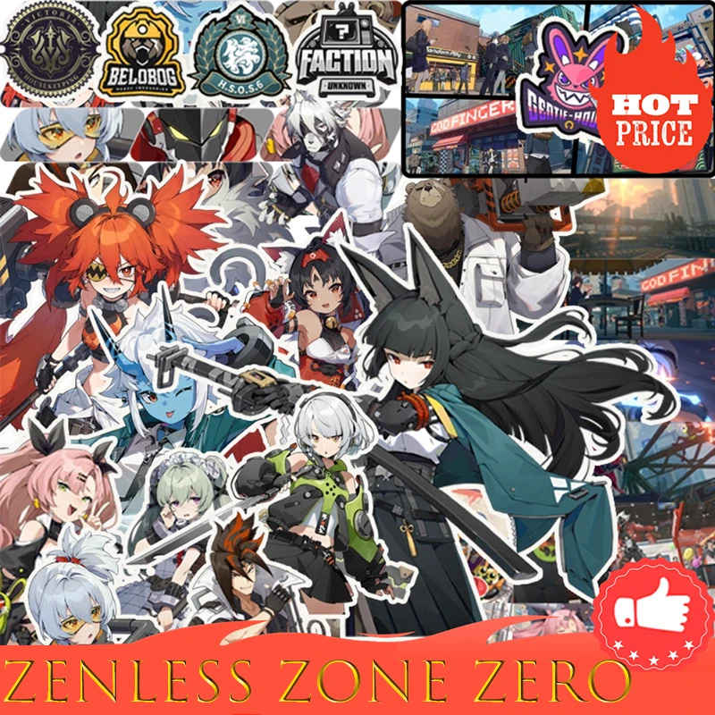 40pcs Zenless Zone Zero: ZZZ Sticker Mobile Phone Cup Laptop Skateboard Mobile Game Sticker