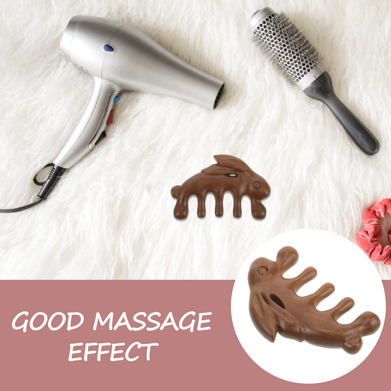 

Head Acupoint Massager Comb Wooden Craft Massage Tool Portable Scalp Relaxation Device Creative Wide Tooth Design Body