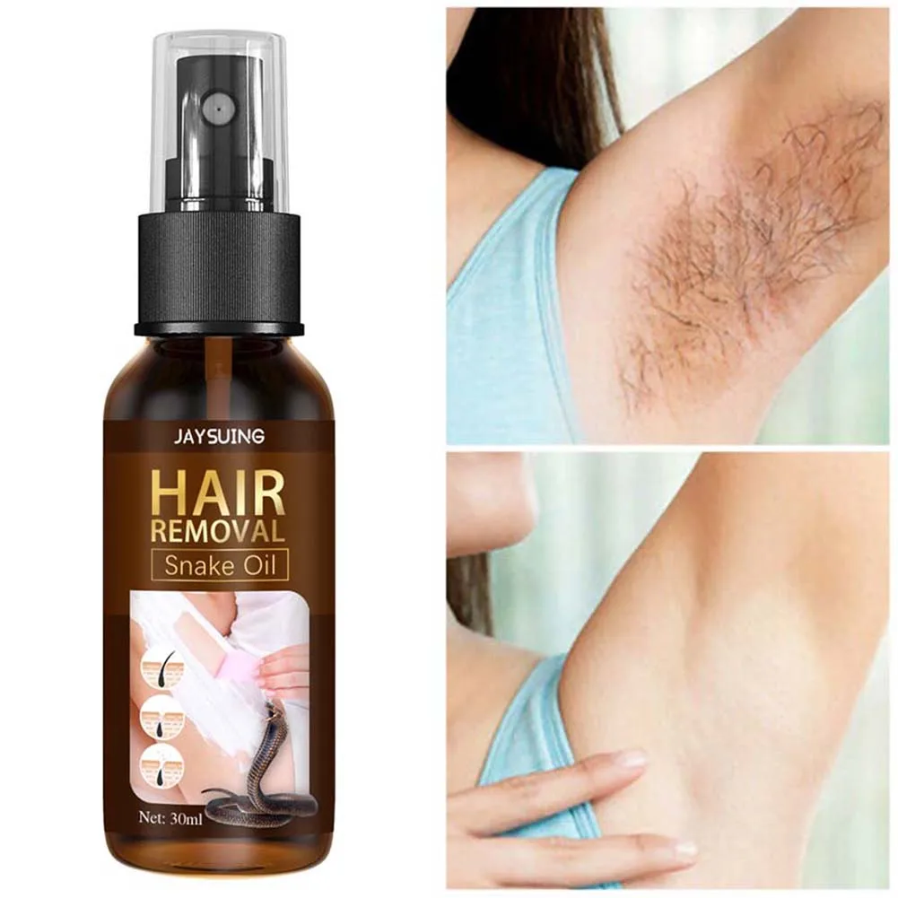 30ml Powerful Permanent Painless Hair Removal Spray Ant Snake Oil Stop Growth Inhibitor Shrink Pores Skin Smooth
