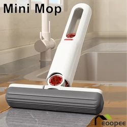 Portable Mini Cleaning Mop Powerful Squeeze Mop Folding Absorbent Mop Desktop Windows Car Glass Cleaning Home Cleaning Tools