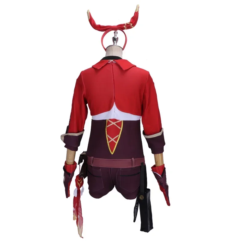 أزياء Game Genshin Impact Cosplay Amber أزياء الهالوين اللطيفة على شكل أرنب للنساء