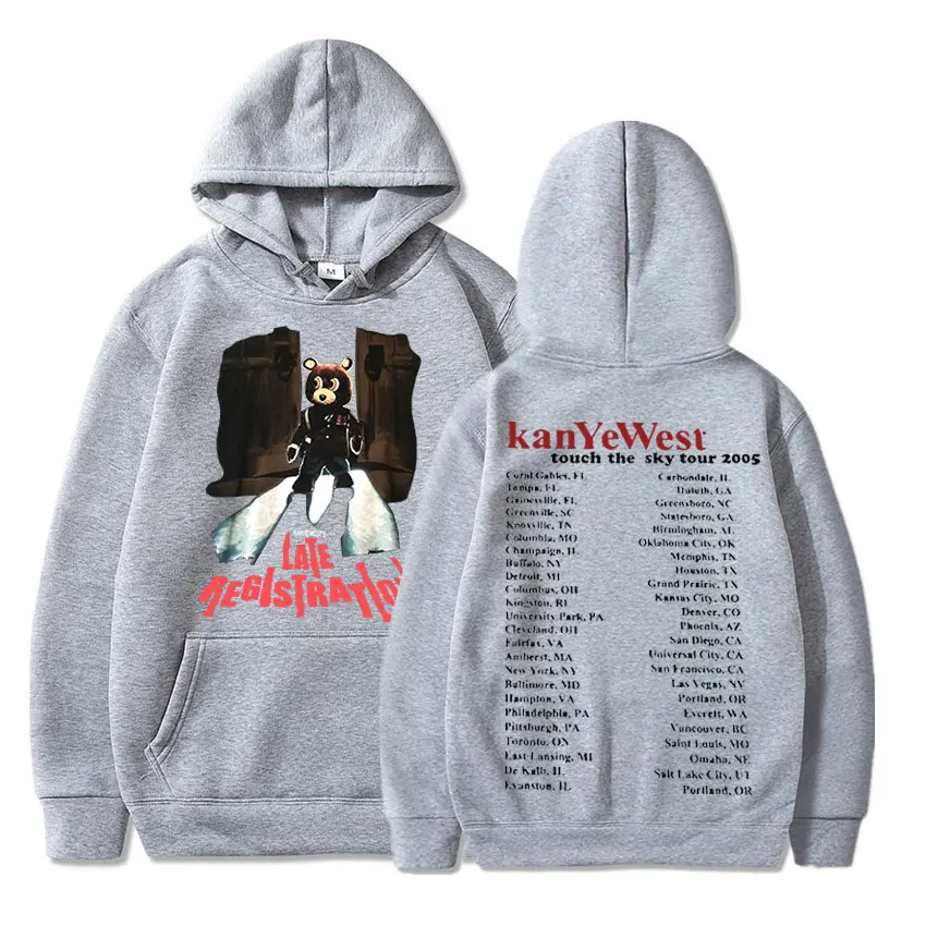 Late Registration Tour Hoodies Kanye West 3D Printed Streetwear Men Women Fashion Sweatshirts Oversized Hoodie HIP HOP Pullovers