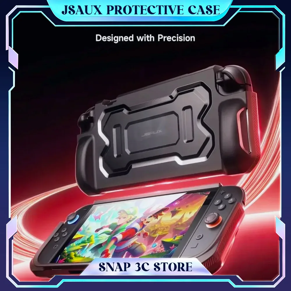JSAUX Protective Case for Switch 2 Ergonomic Anti Drop TPU Grip Cover Shockproof Shell Split JoyCon Controller Accessory