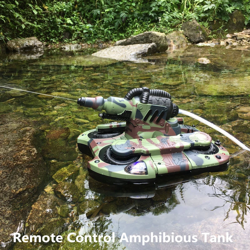 

Amphibious Remote Control Tank Ship Charging Water Jet Remote Control Car Amphibious Deformation Four-Wheel Drive Off-Road Tank