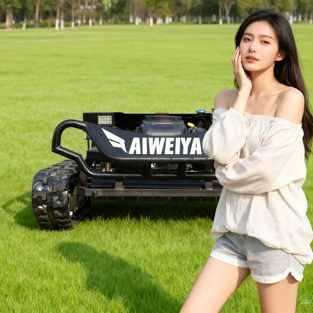 

Customized Commercial Home Agricultural Intelligent Remote Tank Robot Flail Lawn Mower High Power Automatic Lawn Cutting