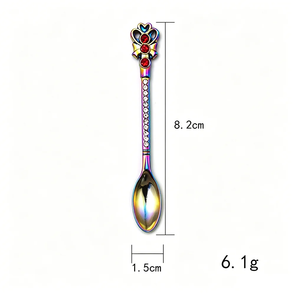 Butterfly Magic Spoon Wand Metal Scoop Shovel Tools Mini Keychain Shiny Decor Accessories