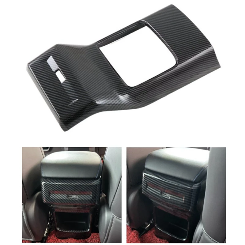 1 PCS Car Rear Air Outlet Cover Trim Anti Kick Panel ABS Carbon Fiber Sticker Accessories For MG 4 MG4 EV Mulan 2023