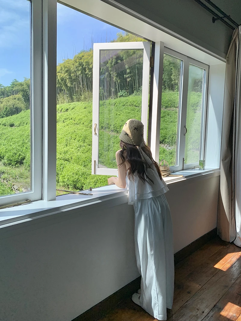 

Шелковые брюки с высокой талией и широкими штанинами, ледяной синий цвет, летние повседневные брюки, удлиненные, с эффектом визуального стройнящего эффекта, длина в пол