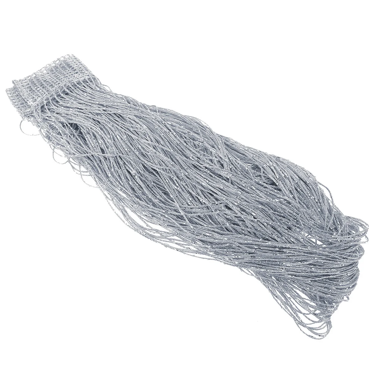 

1pc 2M X 1M Silver Wire String Curtain Panel For Window Doorway Room Divider Tassel Decor Modern Home Party Wedding Decoration