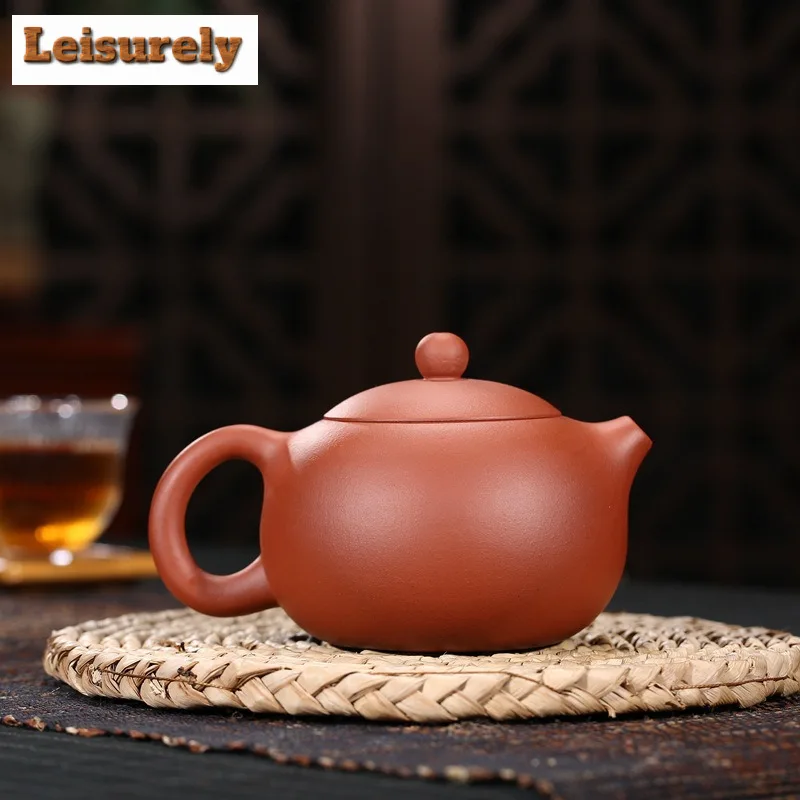 300ml Exquisite Yixing Purple Clay Teapots Handmade Xishi Pot Raw Ore Qingshui Mud Kettle Chinese Zisha Tea Set Collection Craft