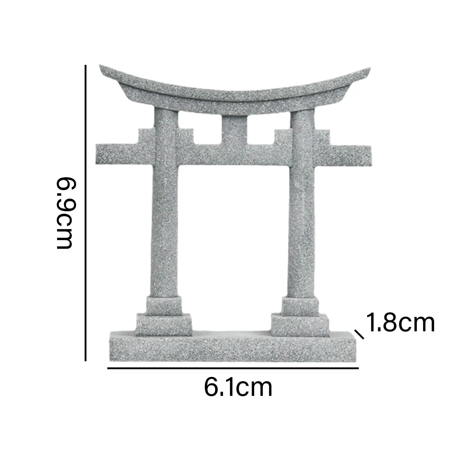 Picture 7: Japan Torii Gate Shrine Model Figurine Landscape Ornament for Potted Plant
