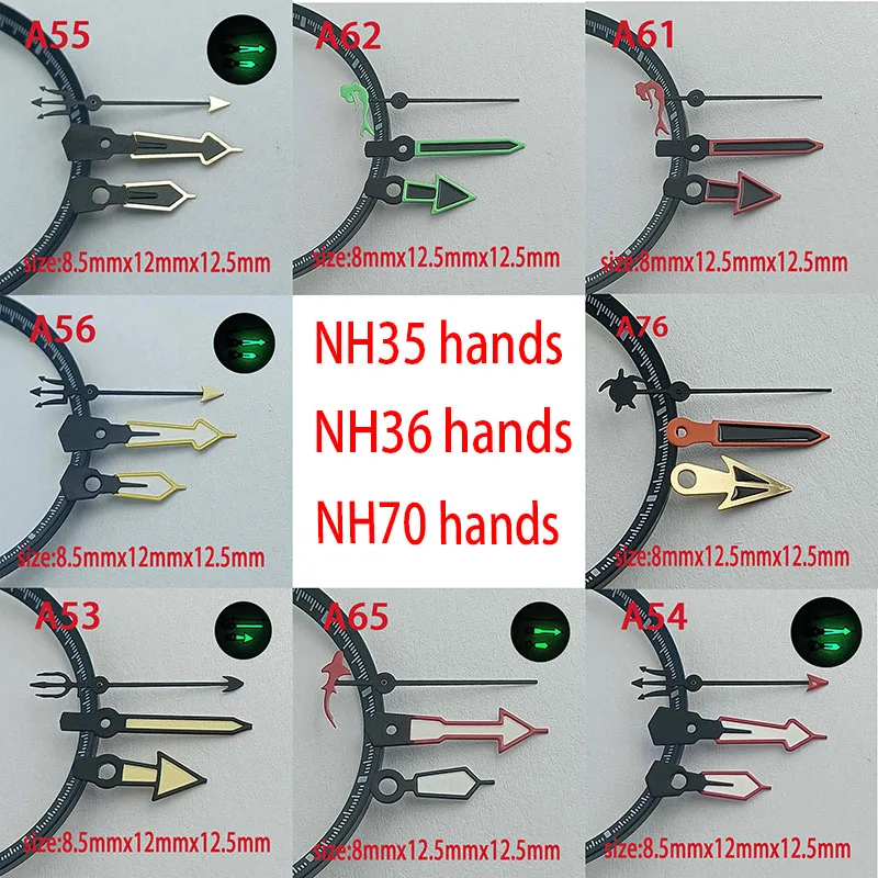 Мужские и женские часы серии NH указатель зеленый C3 светящиеся серии NH 34/35/36/38/70/72, механизм, другие часы с автоматическим механизмом