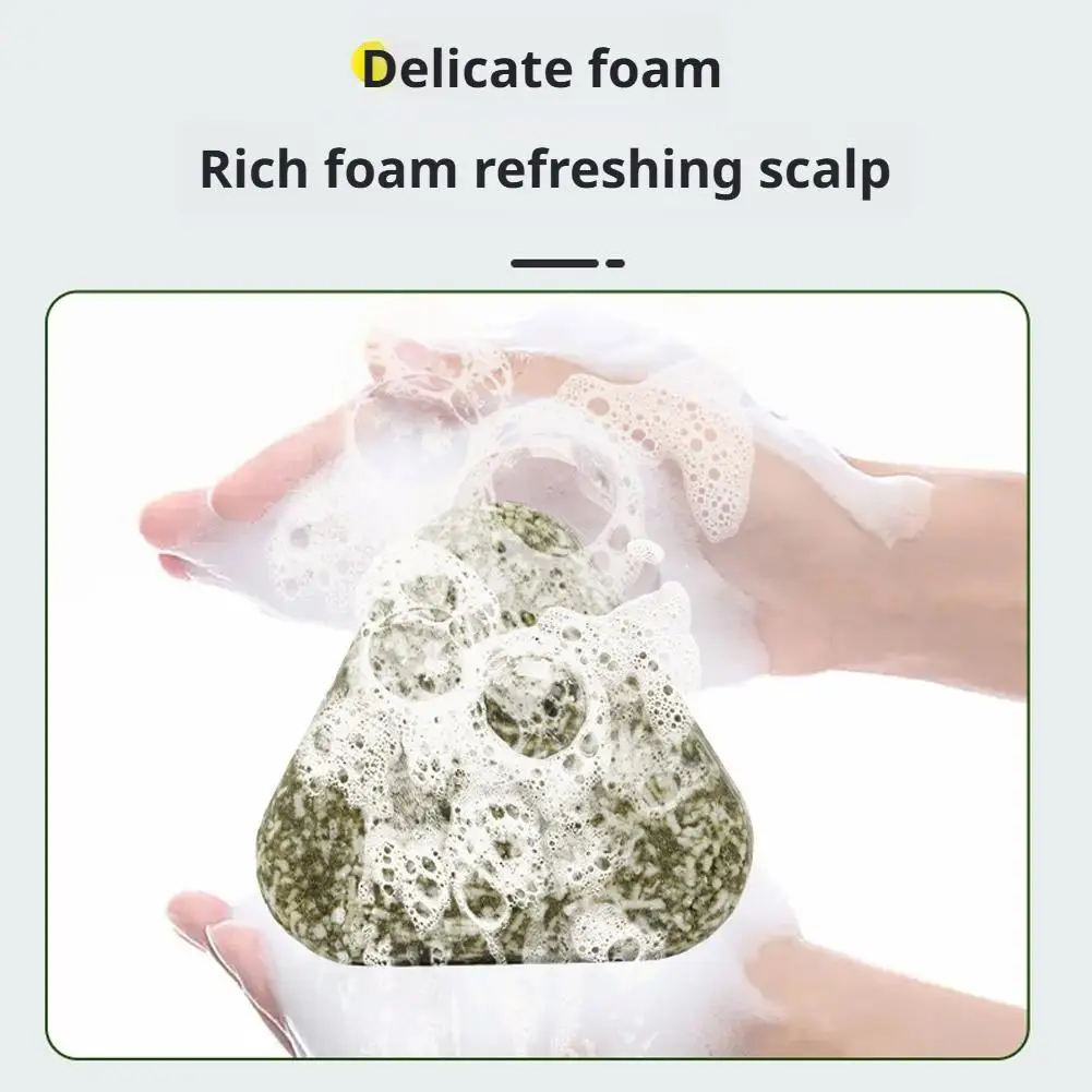 Usman Grass Shampoo Soap Nourishing Oil Control Itching Handmade Soap Cleanses Scalp Strengthening Hair Roots Plant Soap