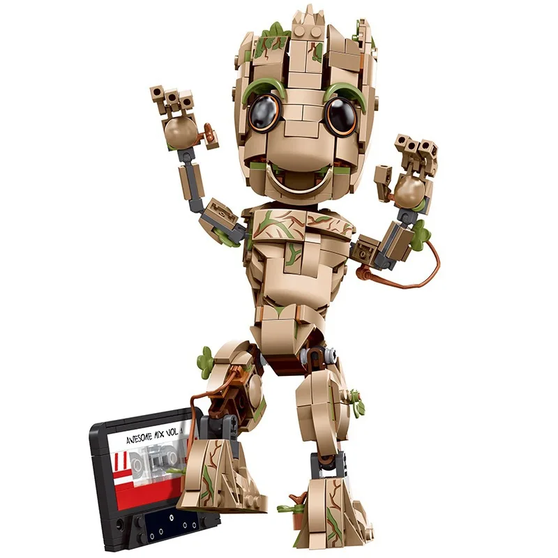 Hot Groots Compatible 76217 Building Kit Toys For Boys Bricks Tree Baby Groots Model Play Display Gift For Kids Constructor Toy