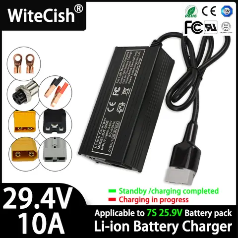 29.4V 10A 고속 충전기 스마트 알루미늄 케이스는 7S 24V 25.2V 25.9V 야외 리튬 이온 고속 배터리 팩 충전기에 적합합니다. 29.4V 10A 고속 충전기 스마트 알루미늄 케이스는 7S 24V 25.2V 25.9V 야외 리튬 이온 고속 배터리 팩 충전기에 적합합니다.